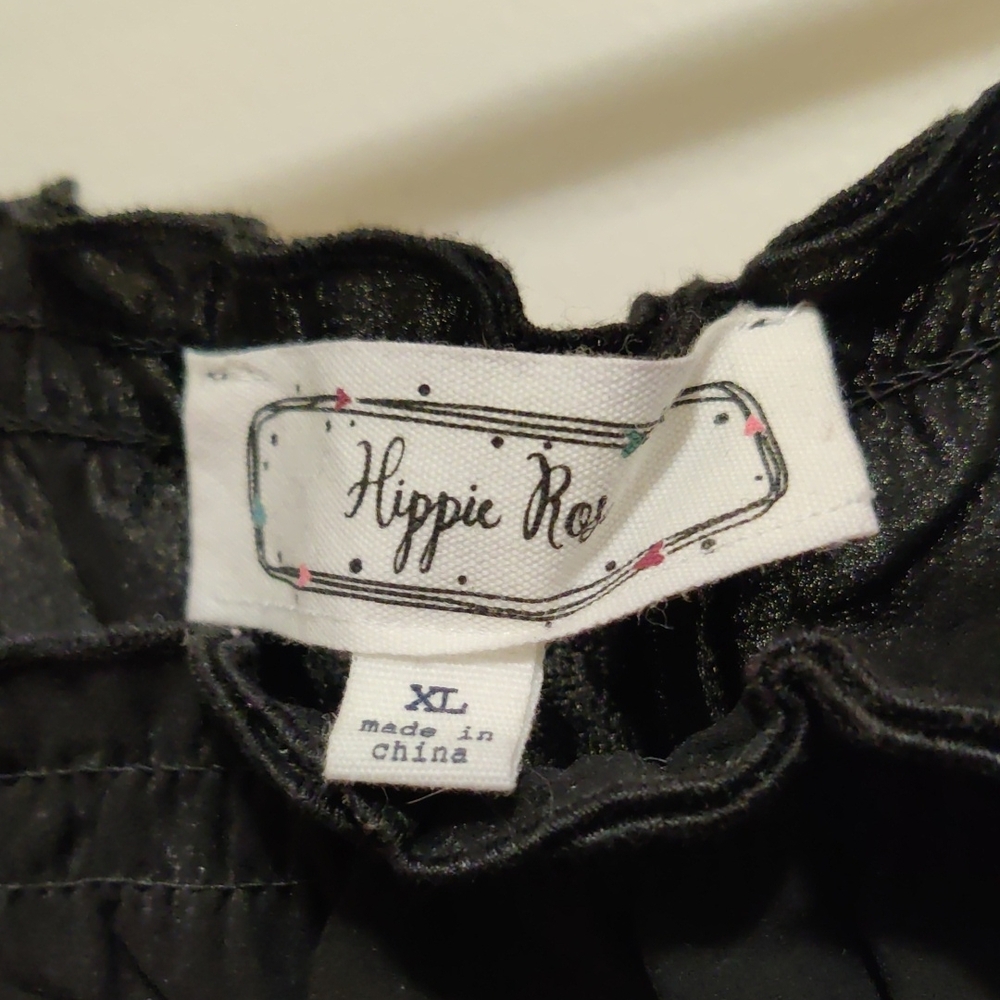 Hippie Rose Elegant Black Blouse - Picture 2 of 5